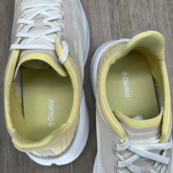 OluKai Island Hopper Sneakers Womens 10 Lace Up Athletic Travel Knit Puka Honey - Picture 8 of 11